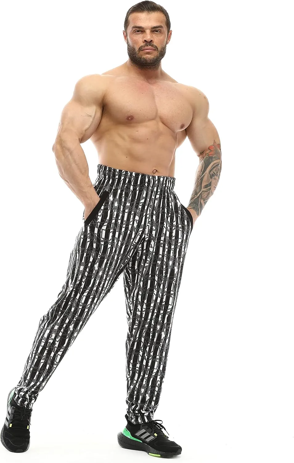BIG SAM SPORTSWEAR COMPANY Men's Baggy Sweatpants with Pockets, Bodybuilding Active Wear Comfort Design Muscle Pants