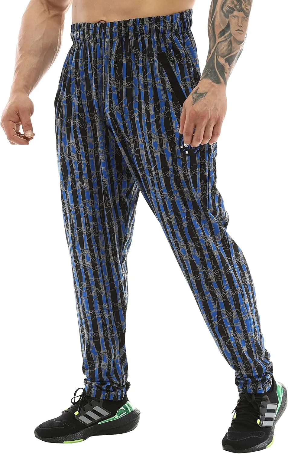 BIG SAM SPORTSWEAR COMPANY Men's Baggy Sweatpants with Pockets, Bodybuilding Active Wear Comfort Design Muscle Pants