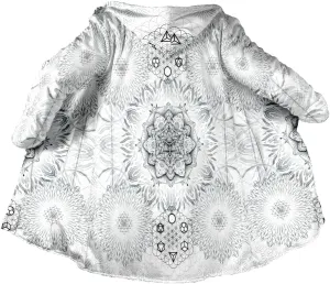 BLOOM Mandala Psychedelic 3D Print Dream Cloak Thick Warm Hooded Men Overcoat Windproof Fleece Jacket