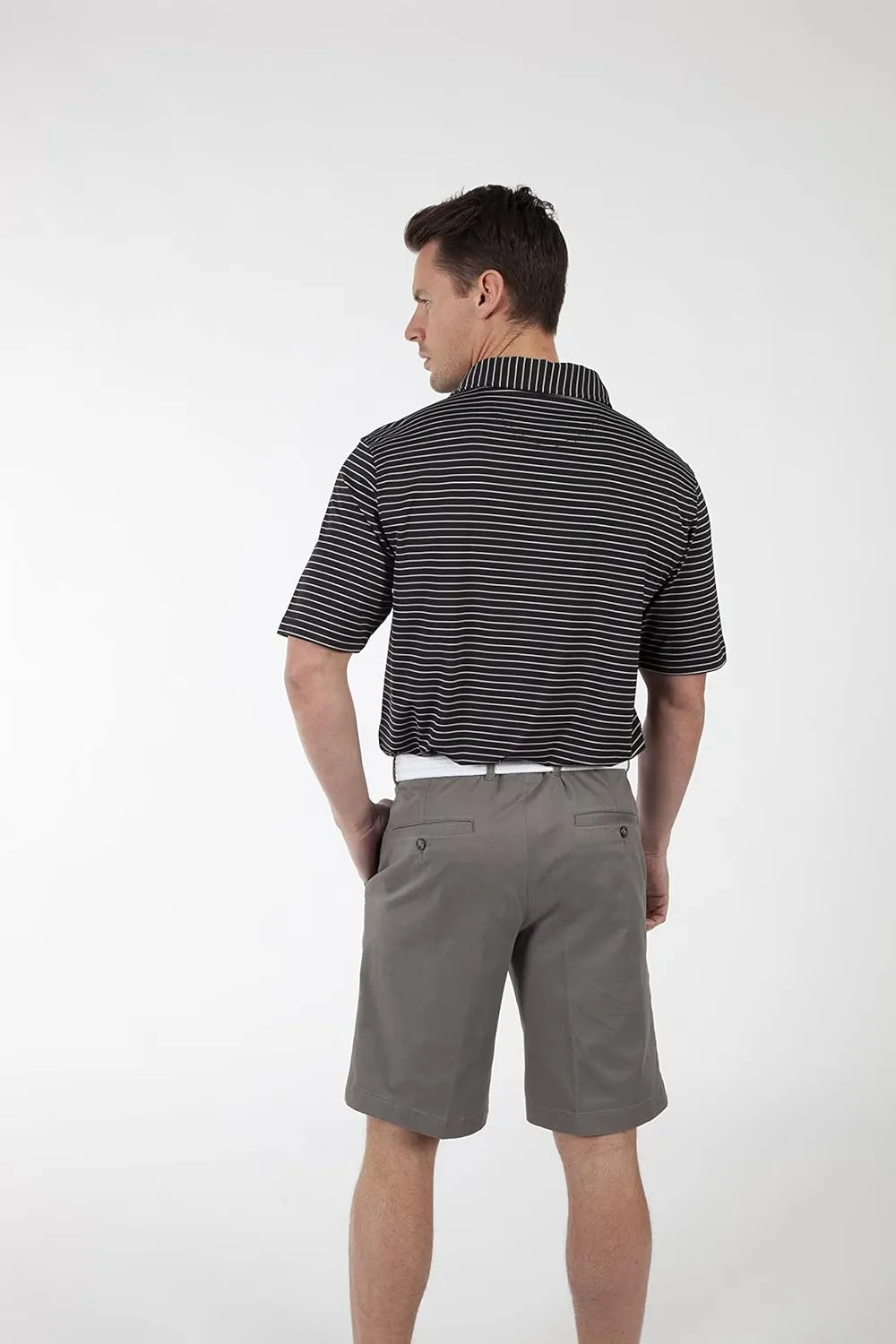 Bobby Jones Golf Apparel - Performance RTJ Cypress Stripe Short Sleeve Golf Polo for Men