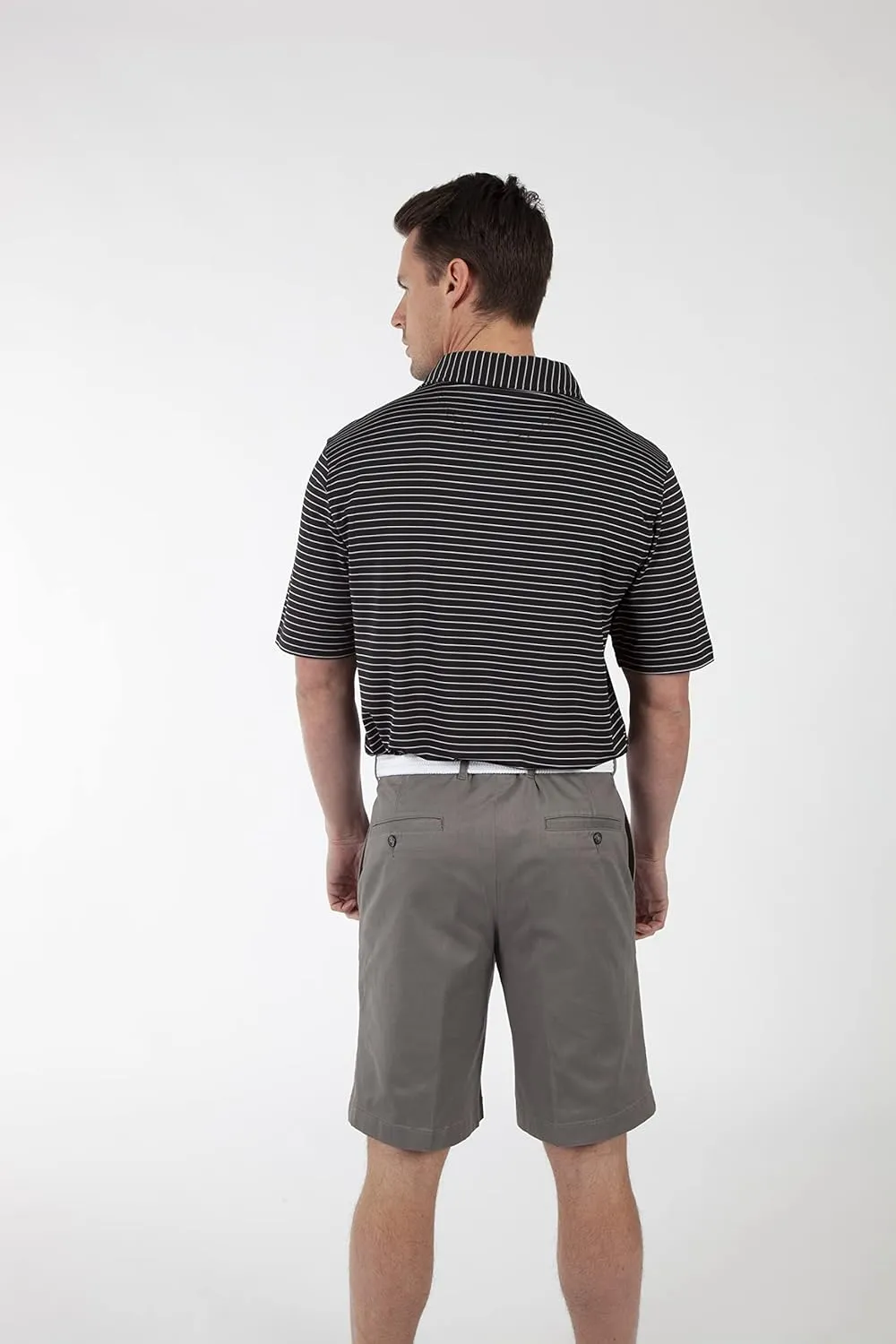 Bobby Jones Golf Apparel - Performance RTJ Cypress Stripe Short Sleeve Golf Polo for Men