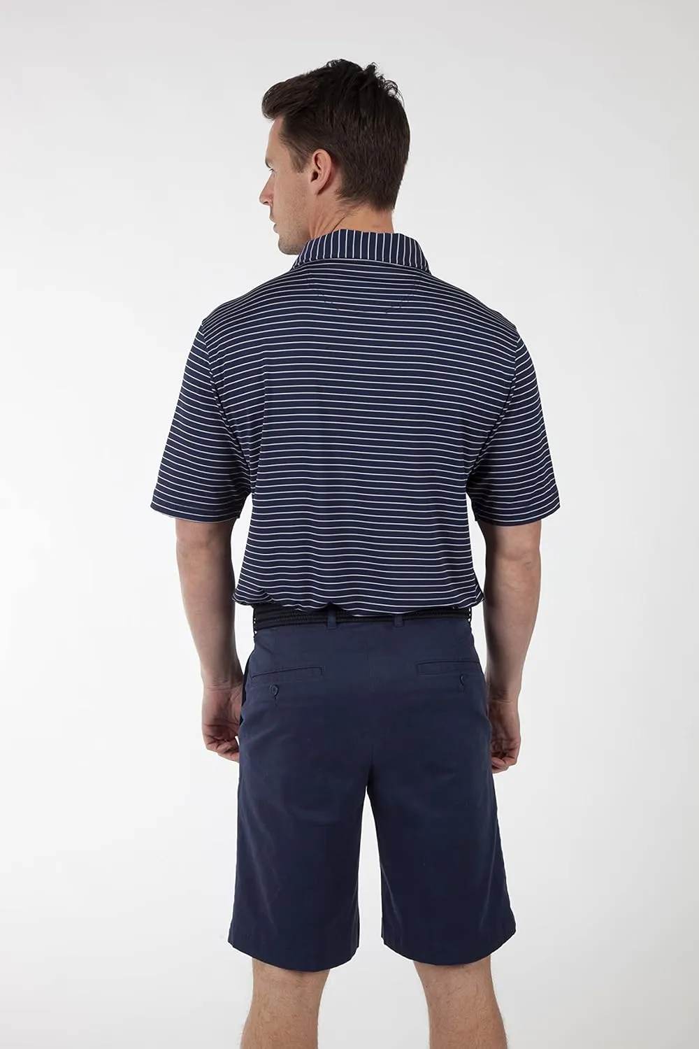 Bobby Jones Golf Apparel - Performance RTJ Cypress Stripe Short Sleeve Golf Polo for Men