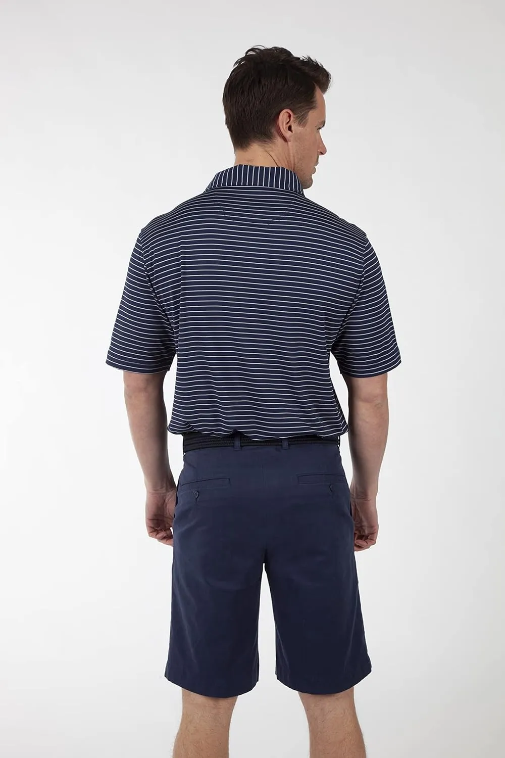 Bobby Jones Golf Apparel - Performance RTJ Cypress Stripe Short Sleeve Golf Polo for Men