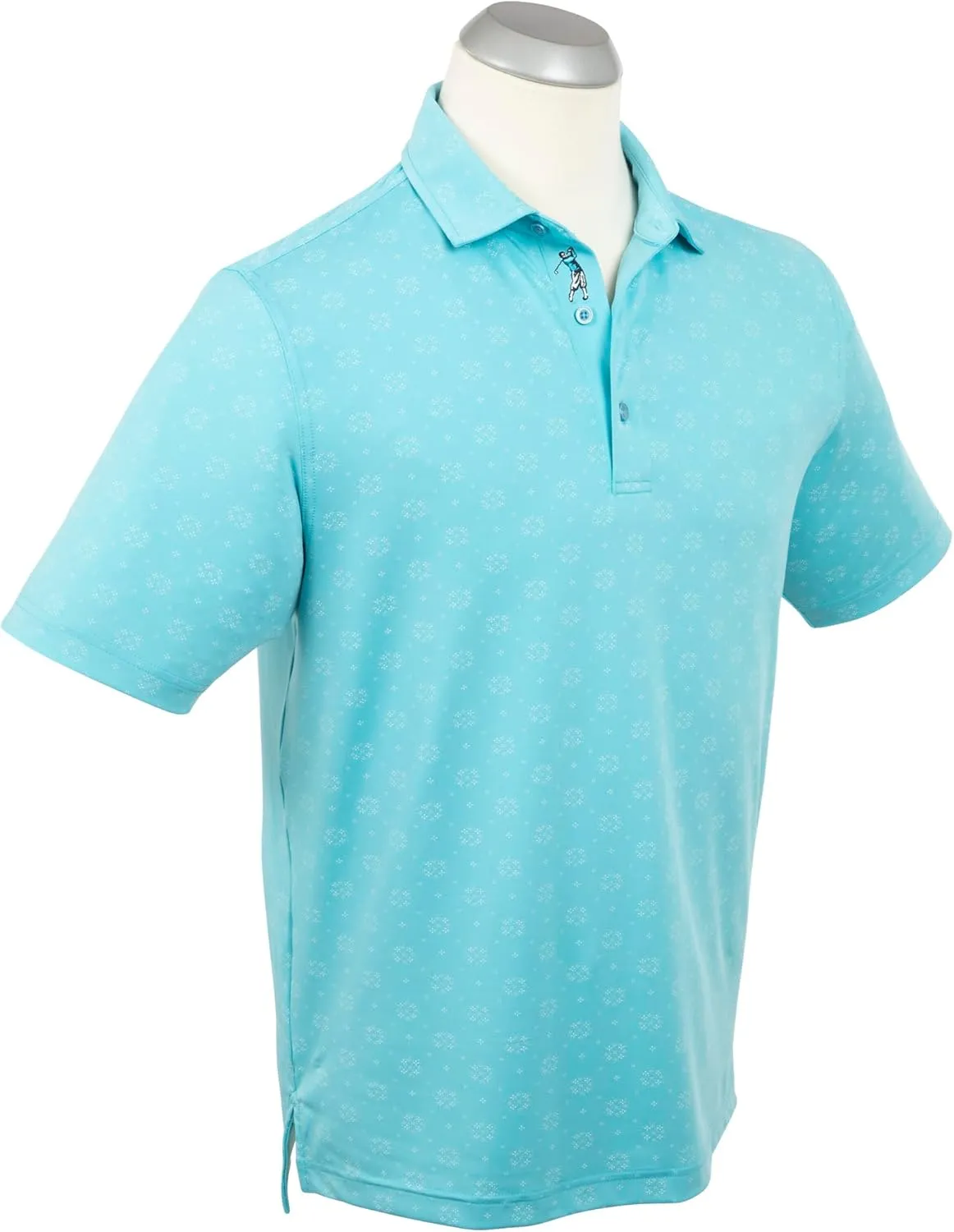 Bobby Jones Mens Short Sleeve Floral Print Performance Golf Polo Shirt (Size Small - 3XL)