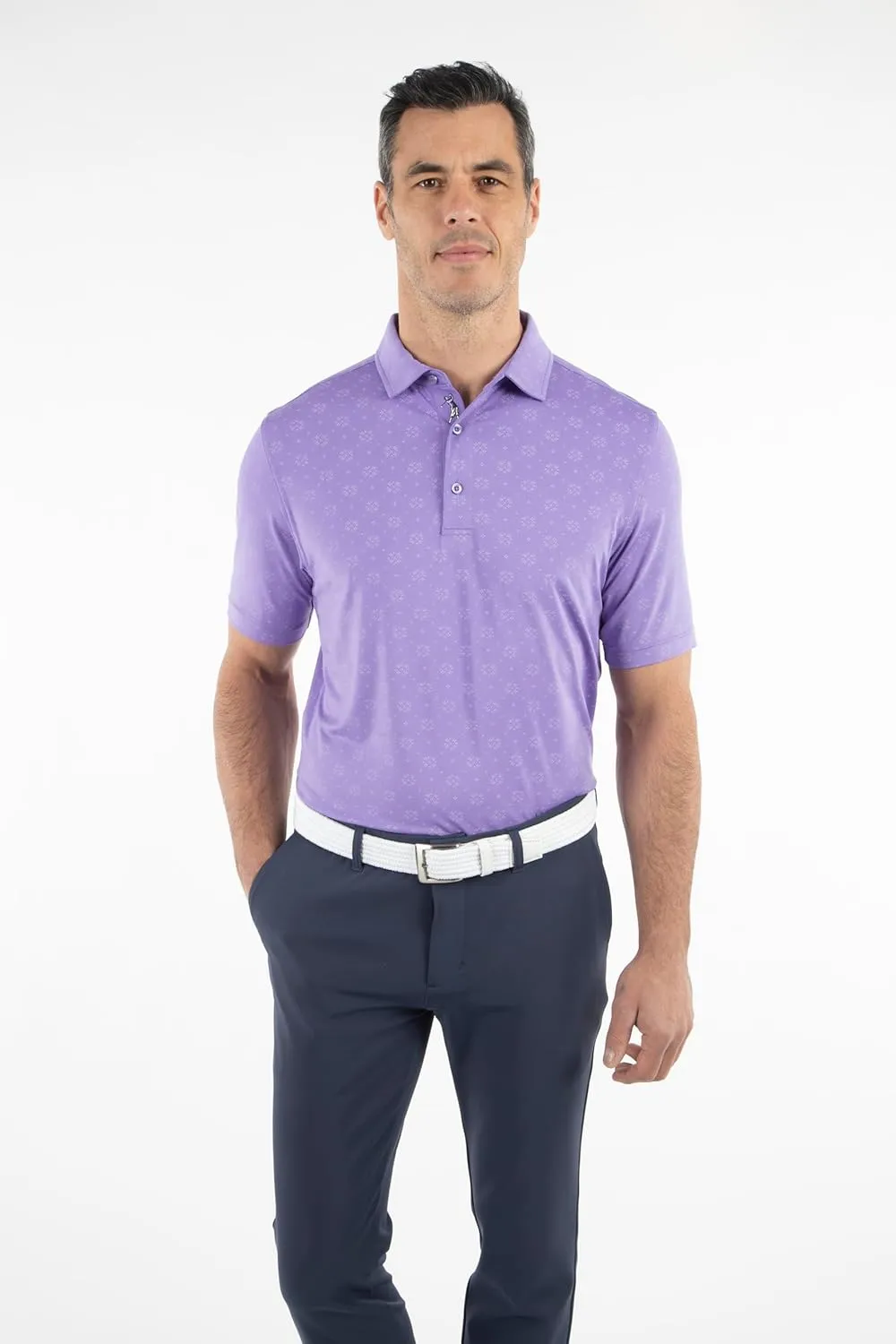 Bobby Jones Mens Short Sleeve Floral Print Performance Golf Polo Shirt (Size Small - 3XL)