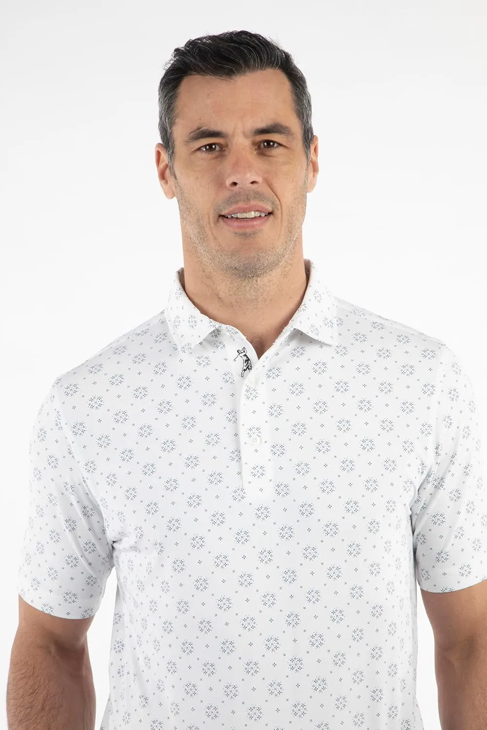 Bobby Jones Mens Short Sleeve Floral Print Performance Golf Polo Shirt (Size Small - 3XL)