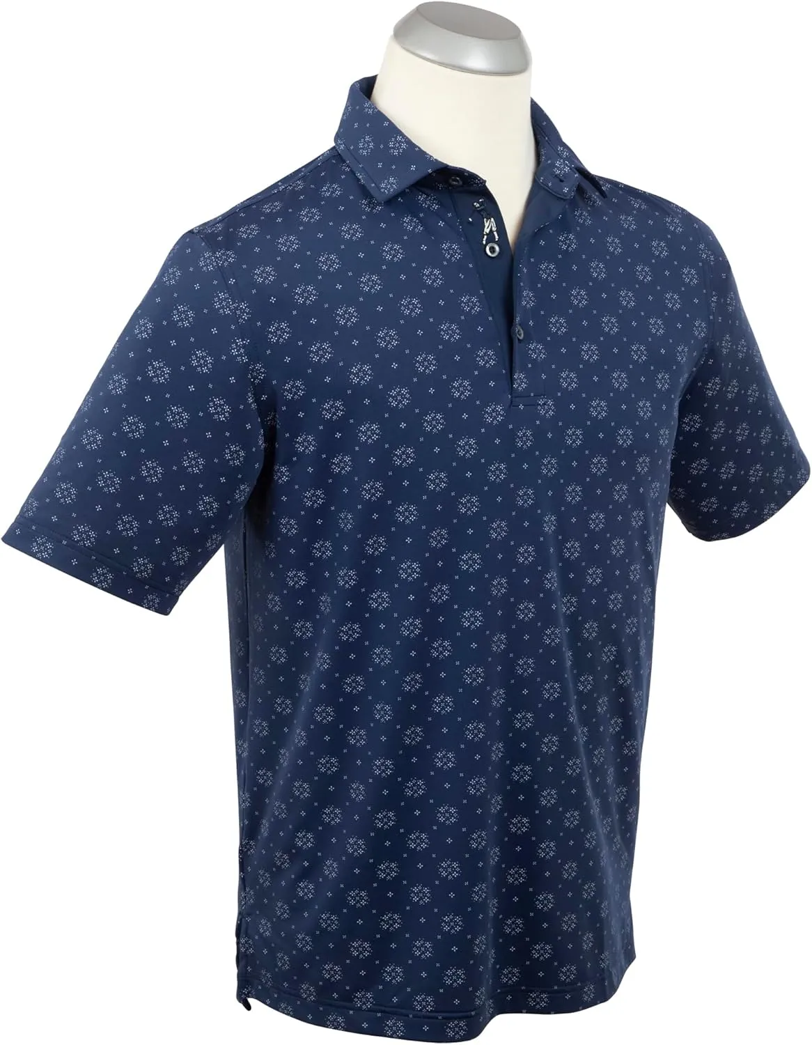 Bobby Jones Mens Short Sleeve Floral Print Performance Golf Polo Shirt (Size Small - 3XL)