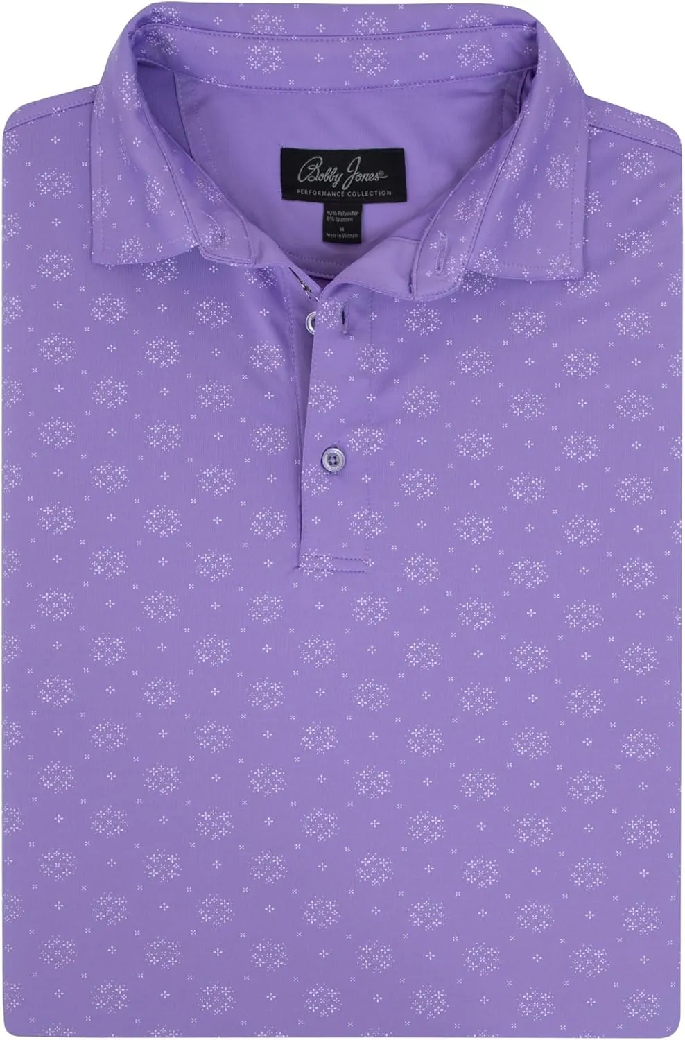 Bobby Jones Mens Short Sleeve Floral Print Performance Golf Polo Shirt (Size Small - 3XL)