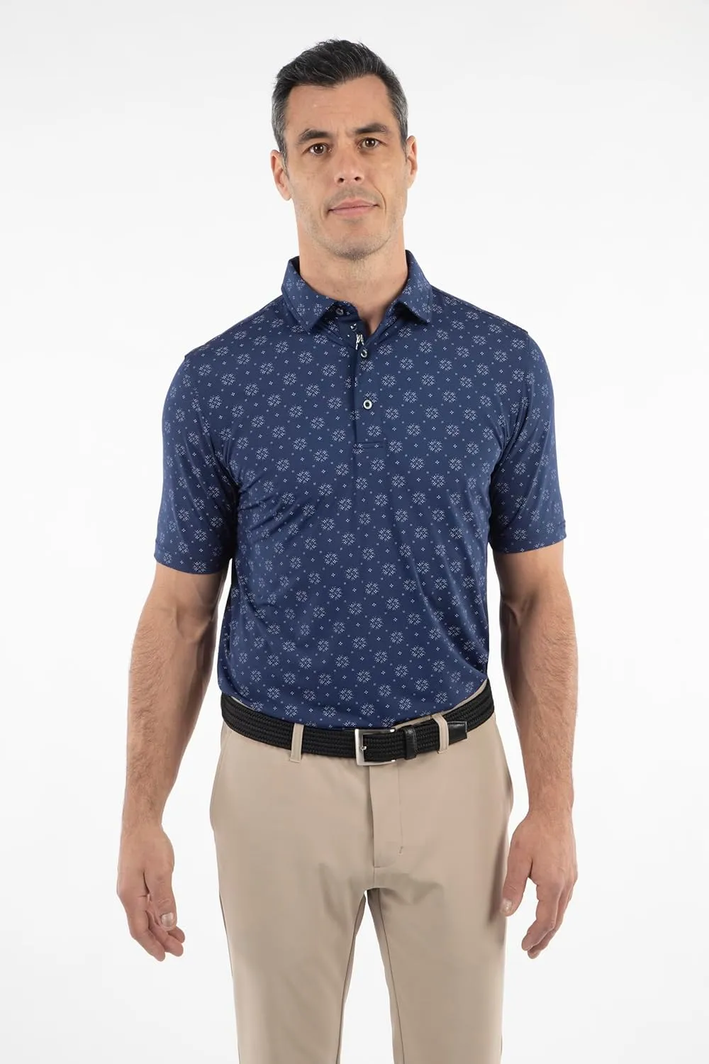 Bobby Jones Mens Short Sleeve Floral Print Performance Golf Polo Shirt (Size Small - 3XL)