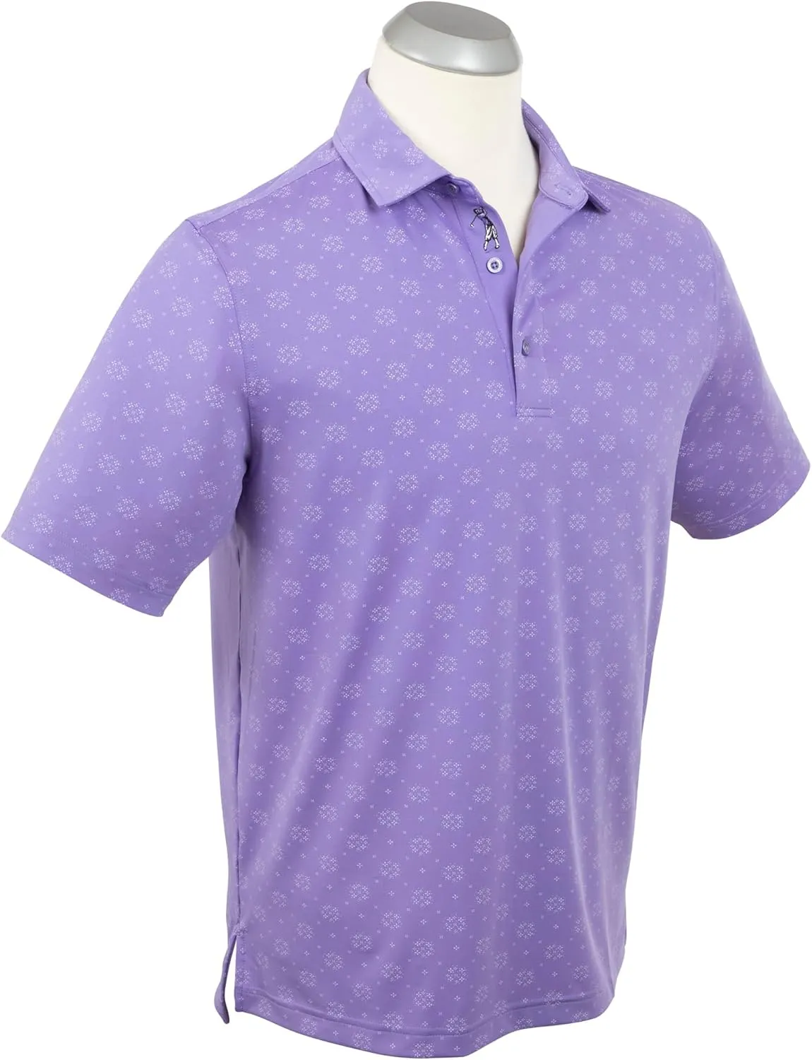Bobby Jones Mens Short Sleeve Floral Print Performance Golf Polo Shirt (Size Small - 3XL)