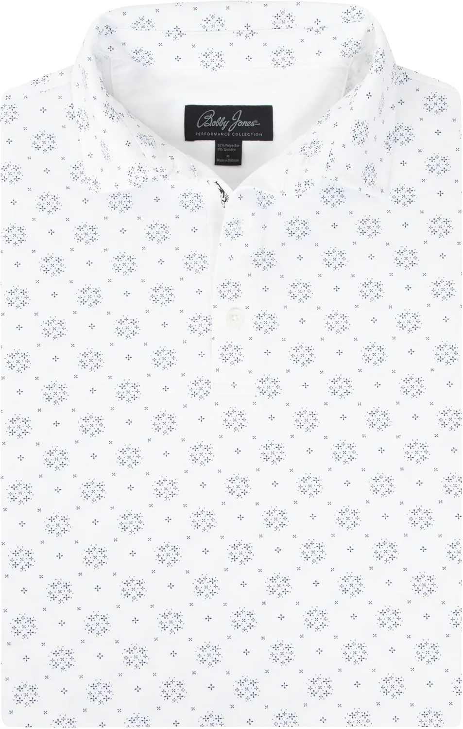 Bobby Jones Mens Short Sleeve Floral Print Performance Golf Polo Shirt (Size Small - 3XL)