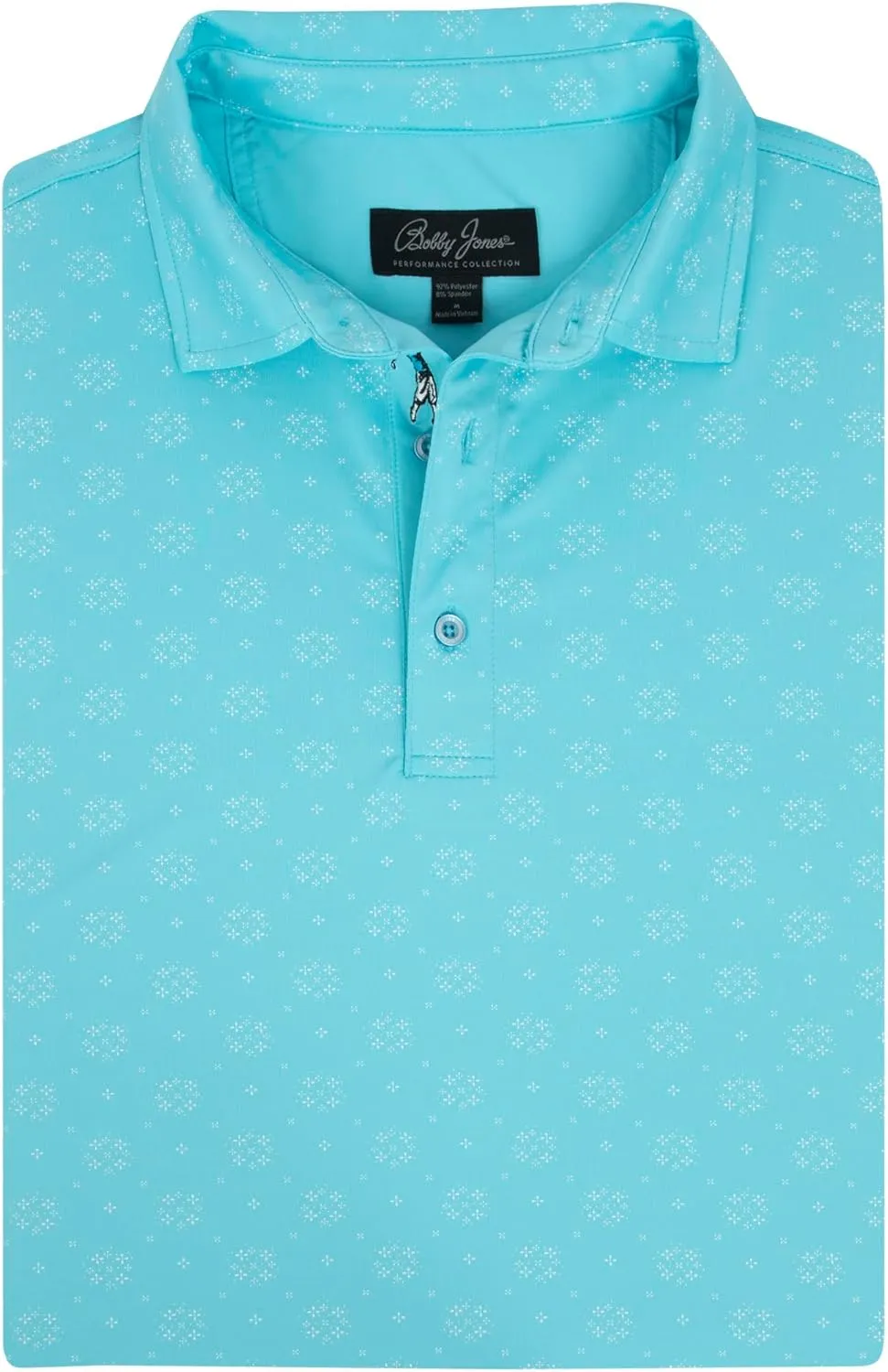 Bobby Jones Mens Short Sleeve Floral Print Performance Golf Polo Shirt (Size Small - 3XL)