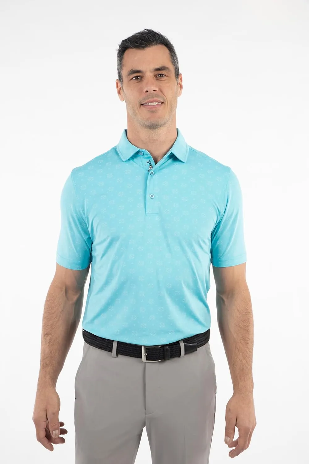 Bobby Jones Mens Short Sleeve Floral Print Performance Golf Polo Shirt (Size Small - 3XL)