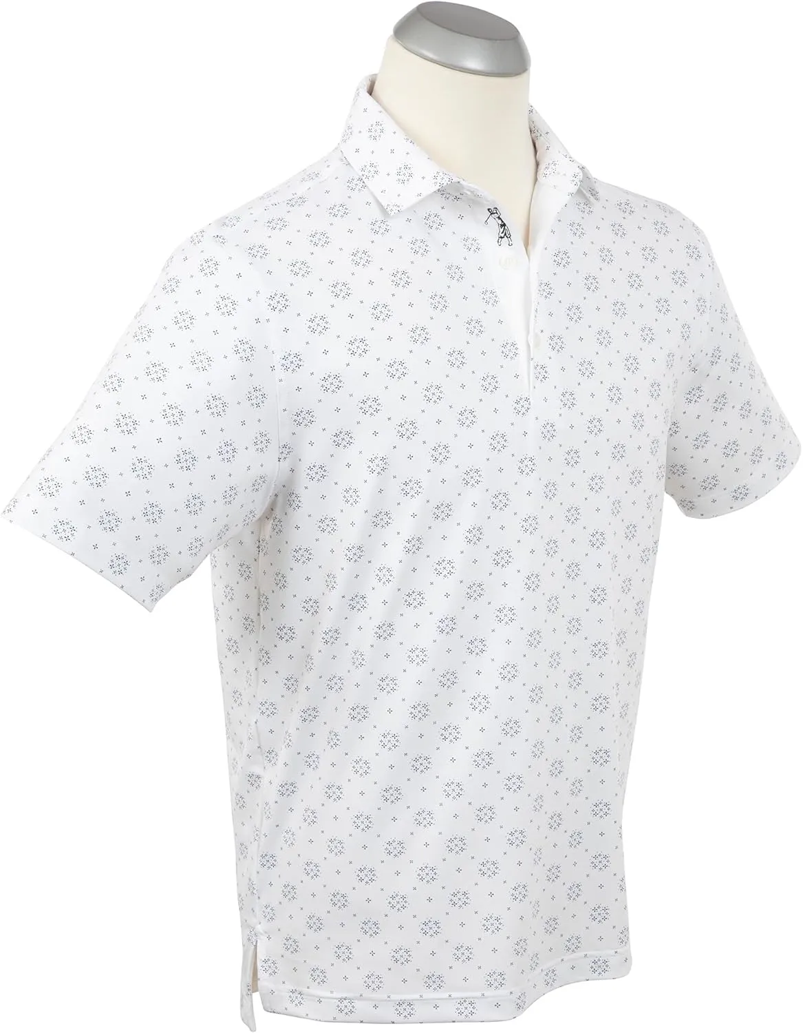 Bobby Jones Mens Short Sleeve Floral Print Performance Golf Polo Shirt (Size Small - 3XL)