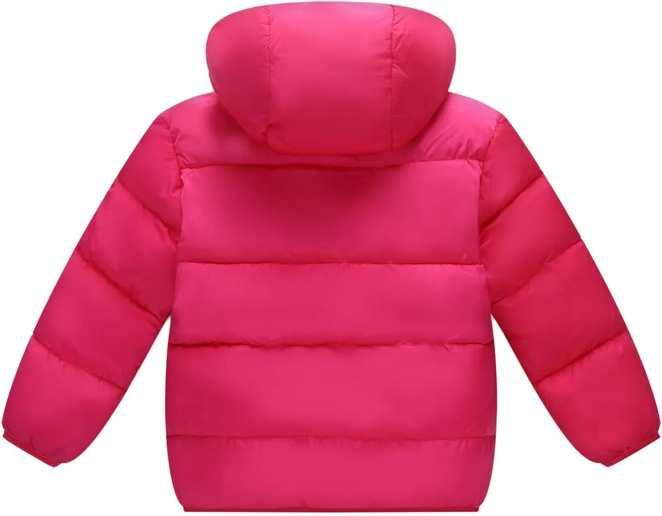 Boys/Girls Thick Jacket Fleece Warm Hooded Windproof Winter Coat Outwear for 2-7 Years