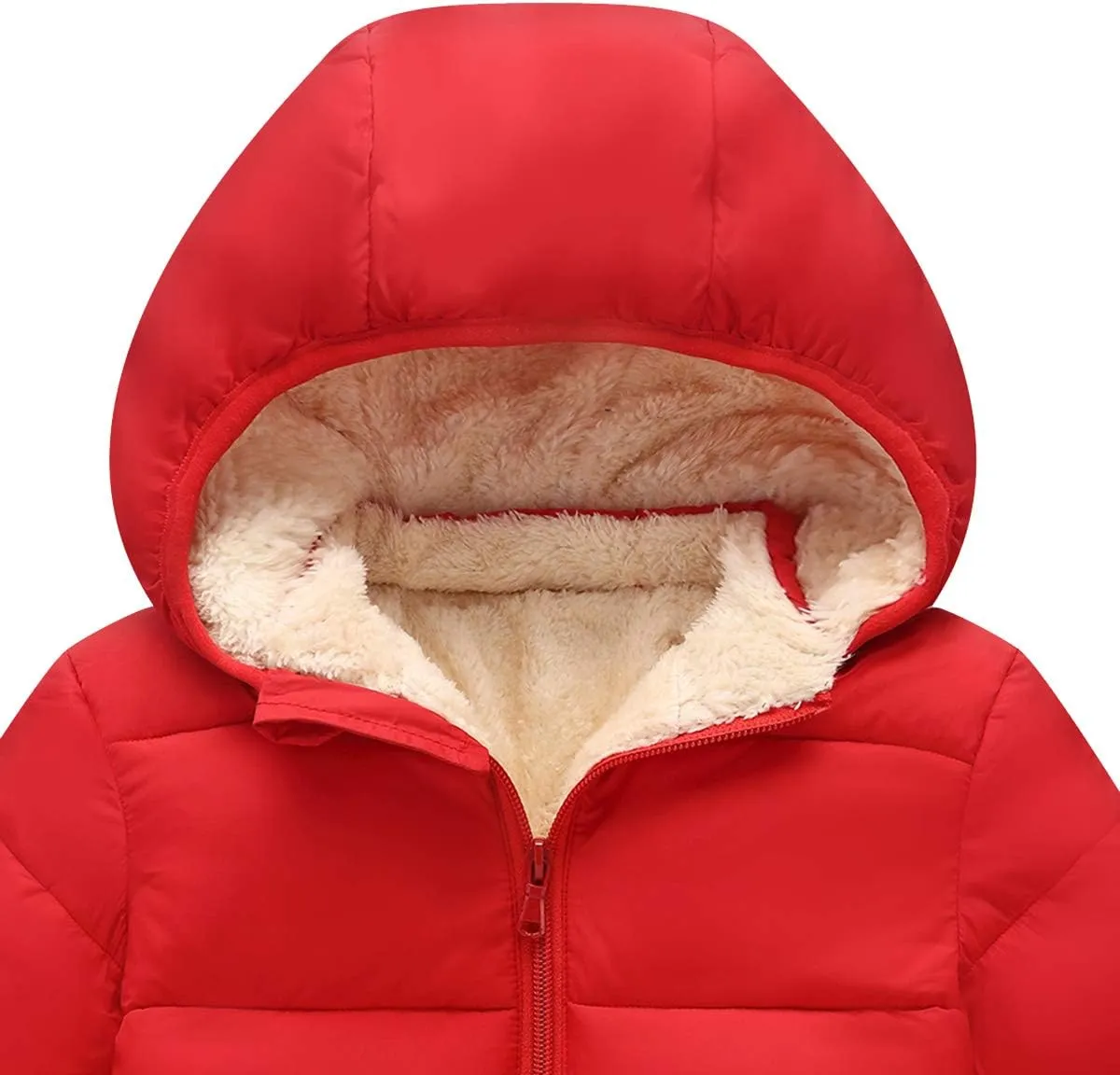 Boys/Girls Thick Jacket Fleece Warm Hooded Windproof Winter Coat Outwear for 2-7 Years