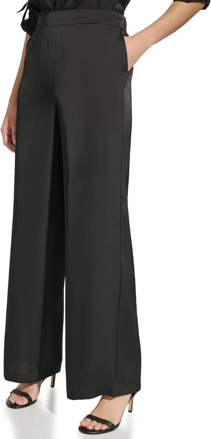 Calvin Klein Women's Wide Leg Pull on Pant