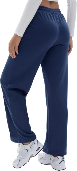 Cargo Sweatpants for Women High Waisted Wide Leg Cargo Pant Baggy Elastic Thicken with 6 Pockets