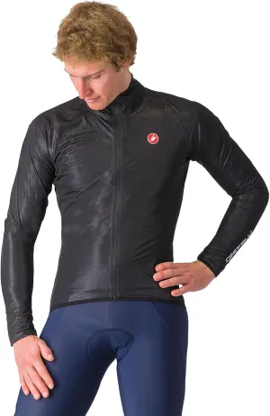 CASTELLI Mens Squall Shell Jacket, Full Waterproof, Windproof Lightweight Reflective Jacket for Road Cycling & Gravel Biking