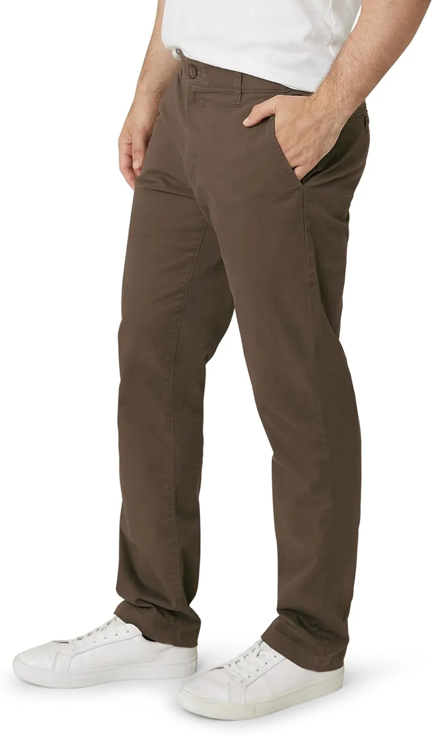 Chaps Men's Khaki Pants - Slim Fit Comfort Stretch Cotton Pant - Casual Chinos with Flex Waistband for Men