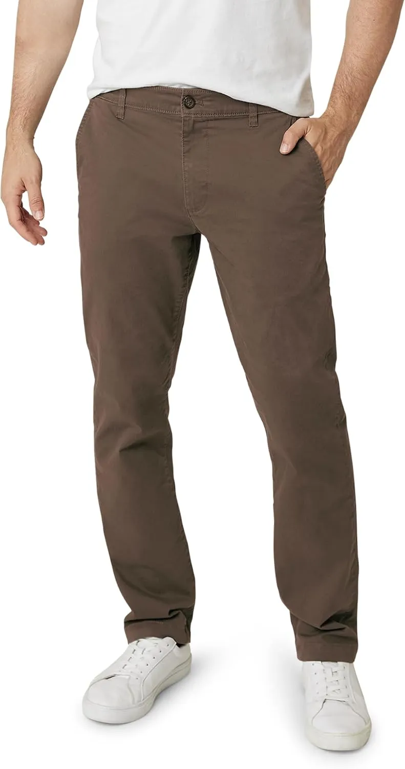 Chaps Men's Khaki Pants - Slim Fit Comfort Stretch Cotton Pant - Casual Chinos with Flex Waistband for Men