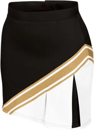 chass Cheerleading Uniform Skirt for Girls - Blaze Boost, Fitted Asymmetrical Pleat Cheerleader Outfit