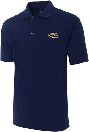 Check Engine Light Mechanic Auto Embroidered Short Sleeve Polo Shirts Classic Embroidery Men's Polo Shirt