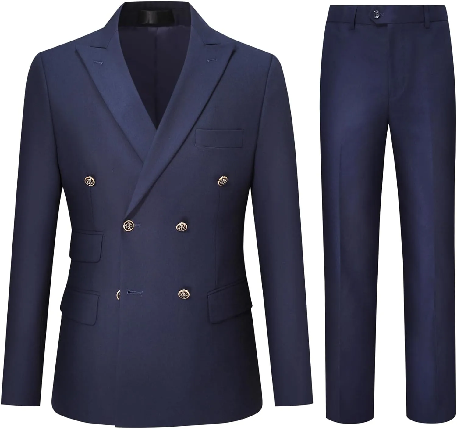 Cloudstyle Mens 2-Piece Dress Suit Blazer Slim Fit Double-Breasted Suit Jacket Sport Coat and Pants Set