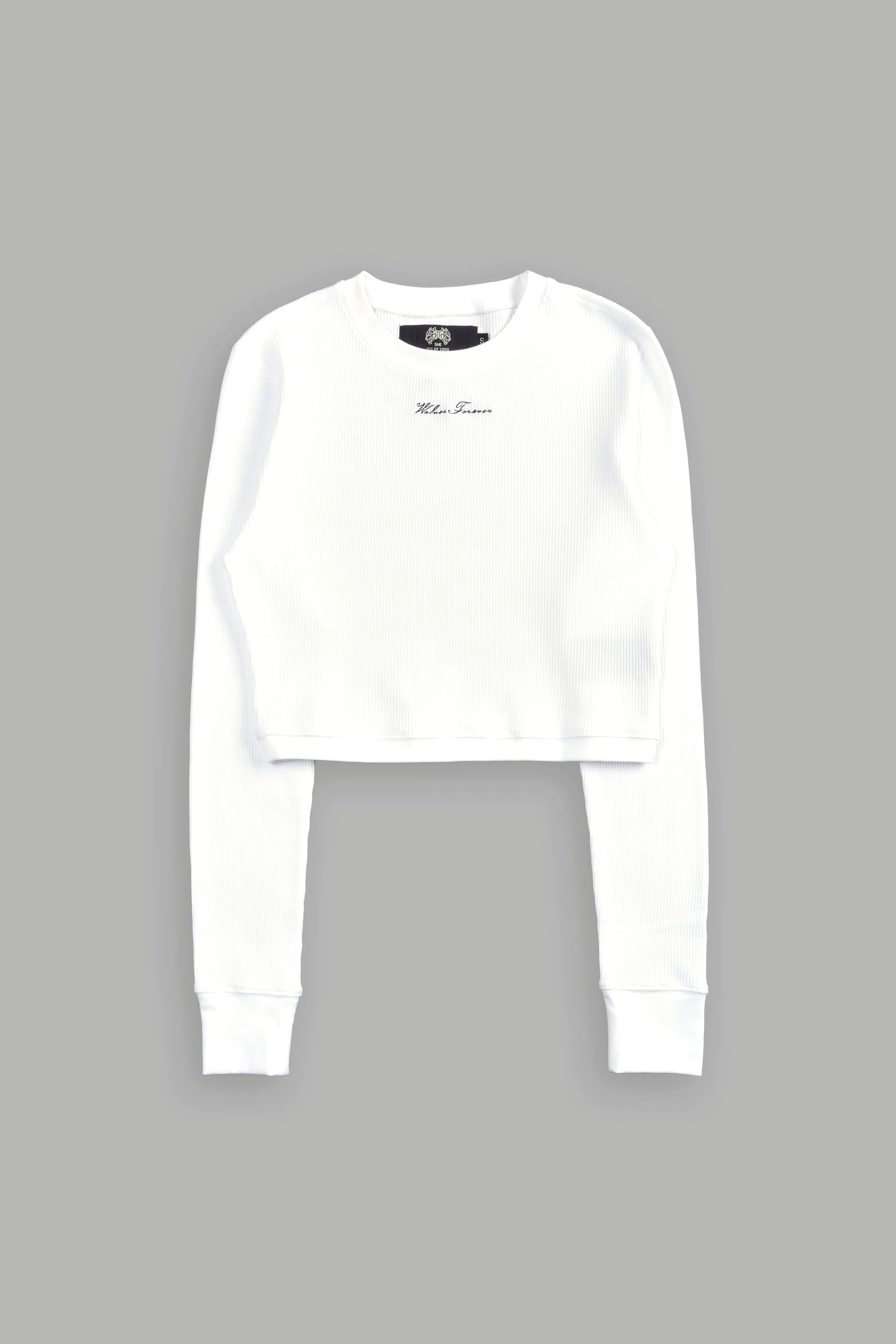 Conquer Cropped Thermal LS in White