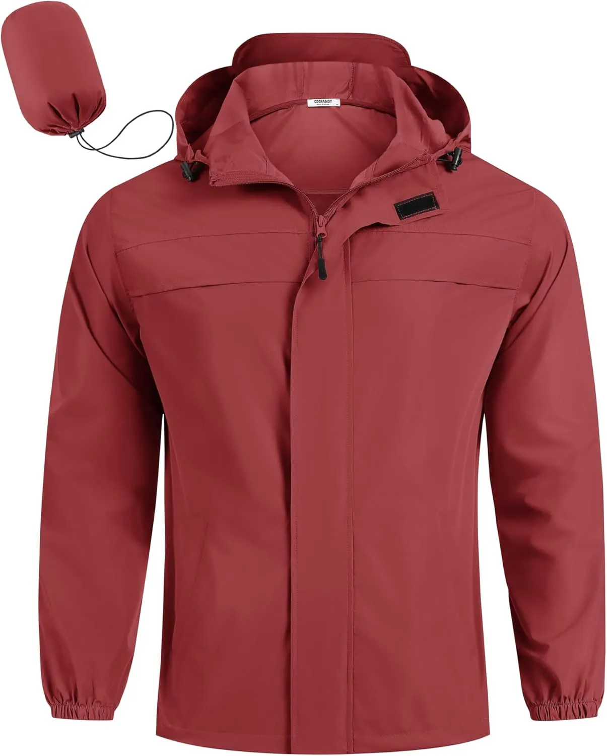 COOFANDY Men's Rain Jacket Waterproof Lightweight Windbreaker Packable Hooded Raincoat for Hiking, Cycling, Golf & Travel