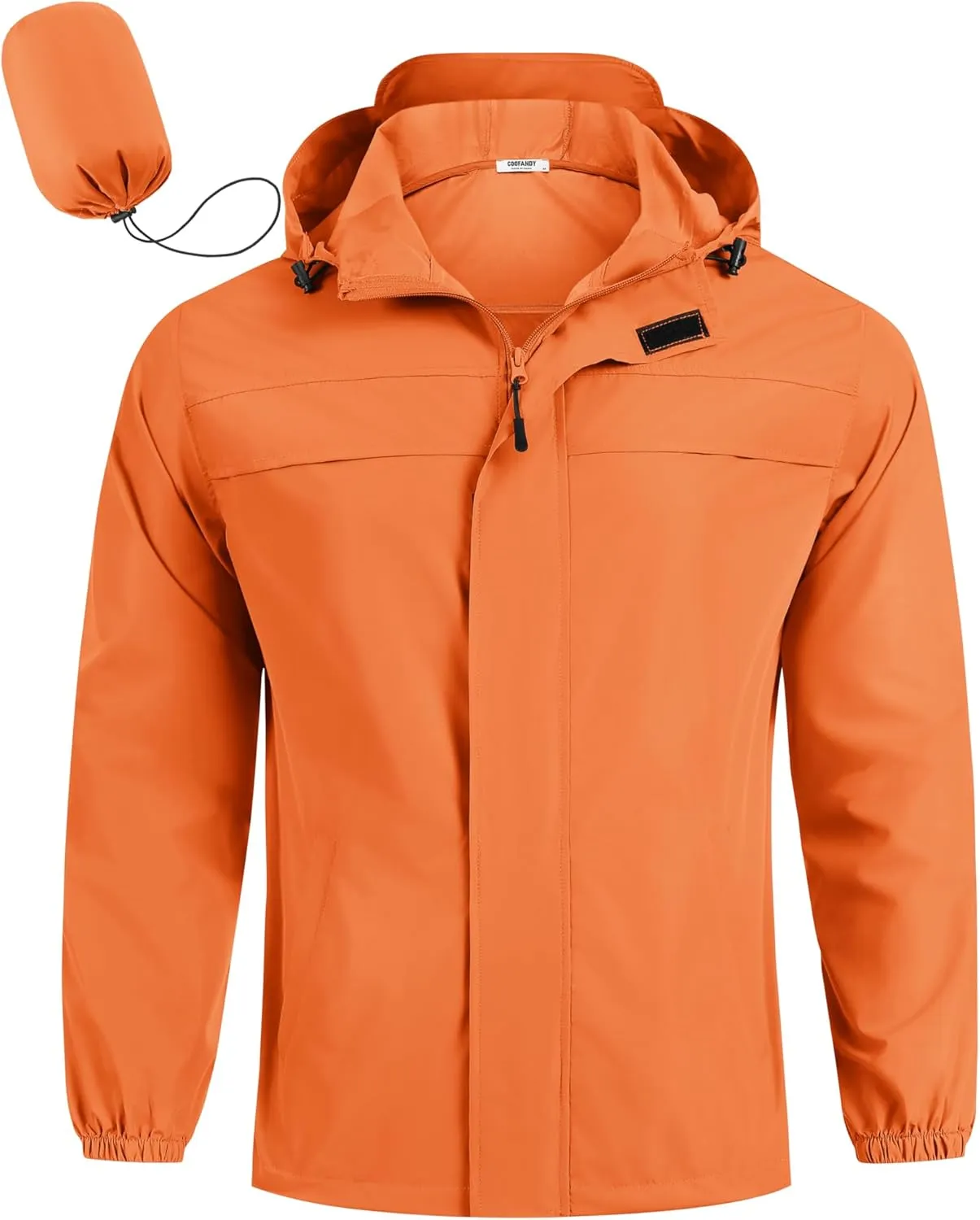 COOFANDY Men's Rain Jacket Waterproof Lightweight Windbreaker Packable Hooded Raincoat for Hiking, Cycling, Golf & Travel