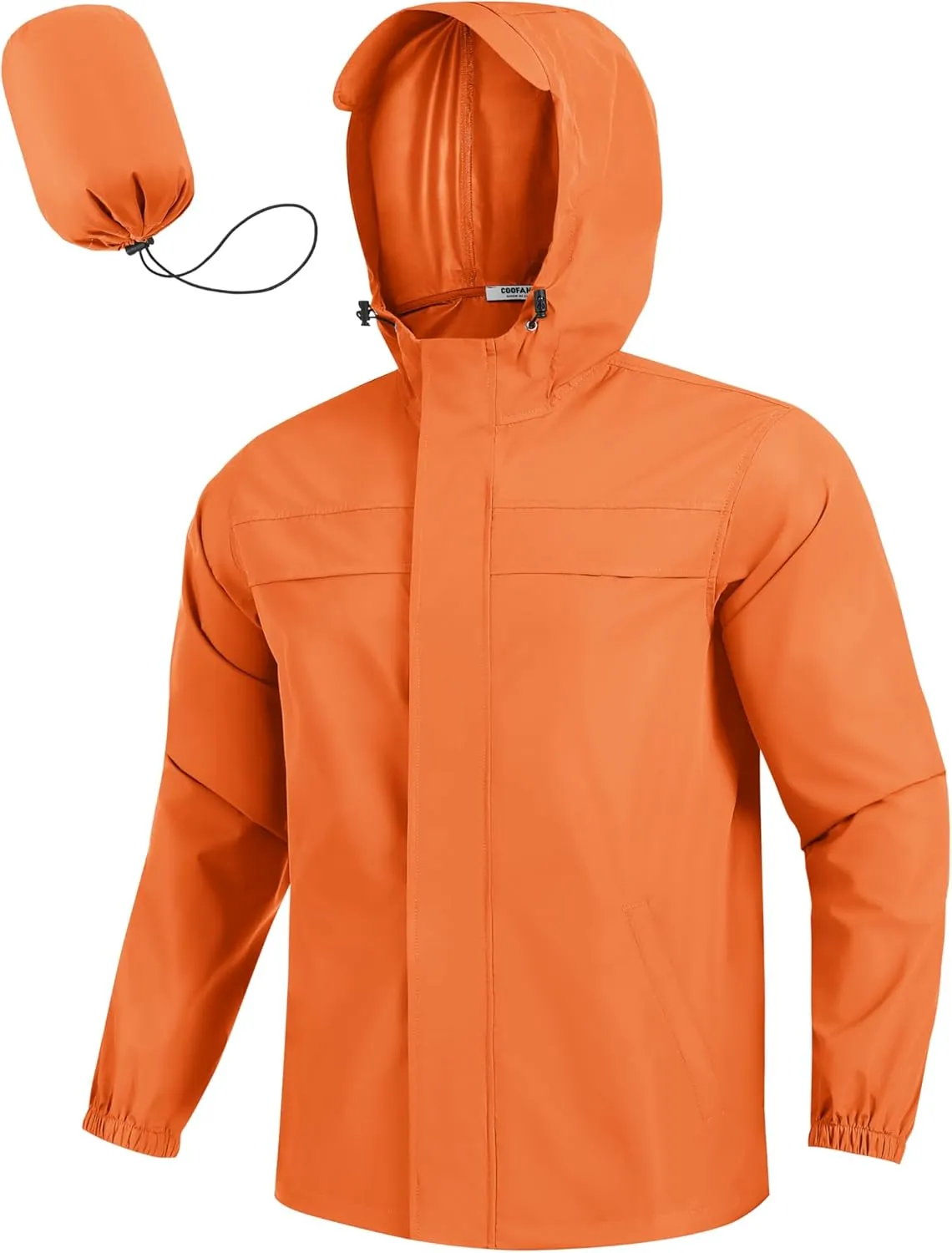 COOFANDY Men's Rain Jacket Waterproof Lightweight Windbreaker Packable Hooded Raincoat for Hiking, Cycling, Golf & Travel