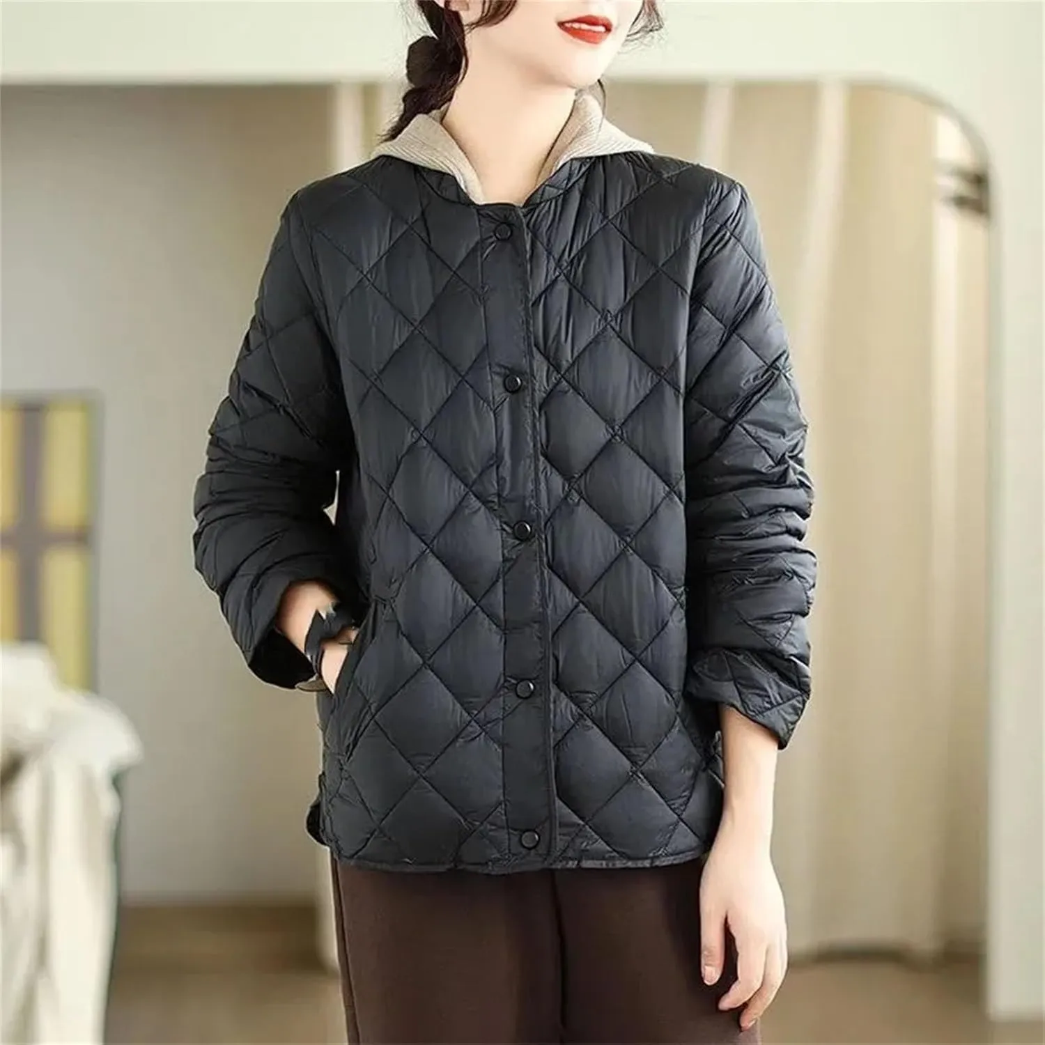 Cotton-Padded Coat Women's Short Parkas Winter Warm Cotton Jacket Fashion Outwear Loose Down Coat Ladies Outcoat