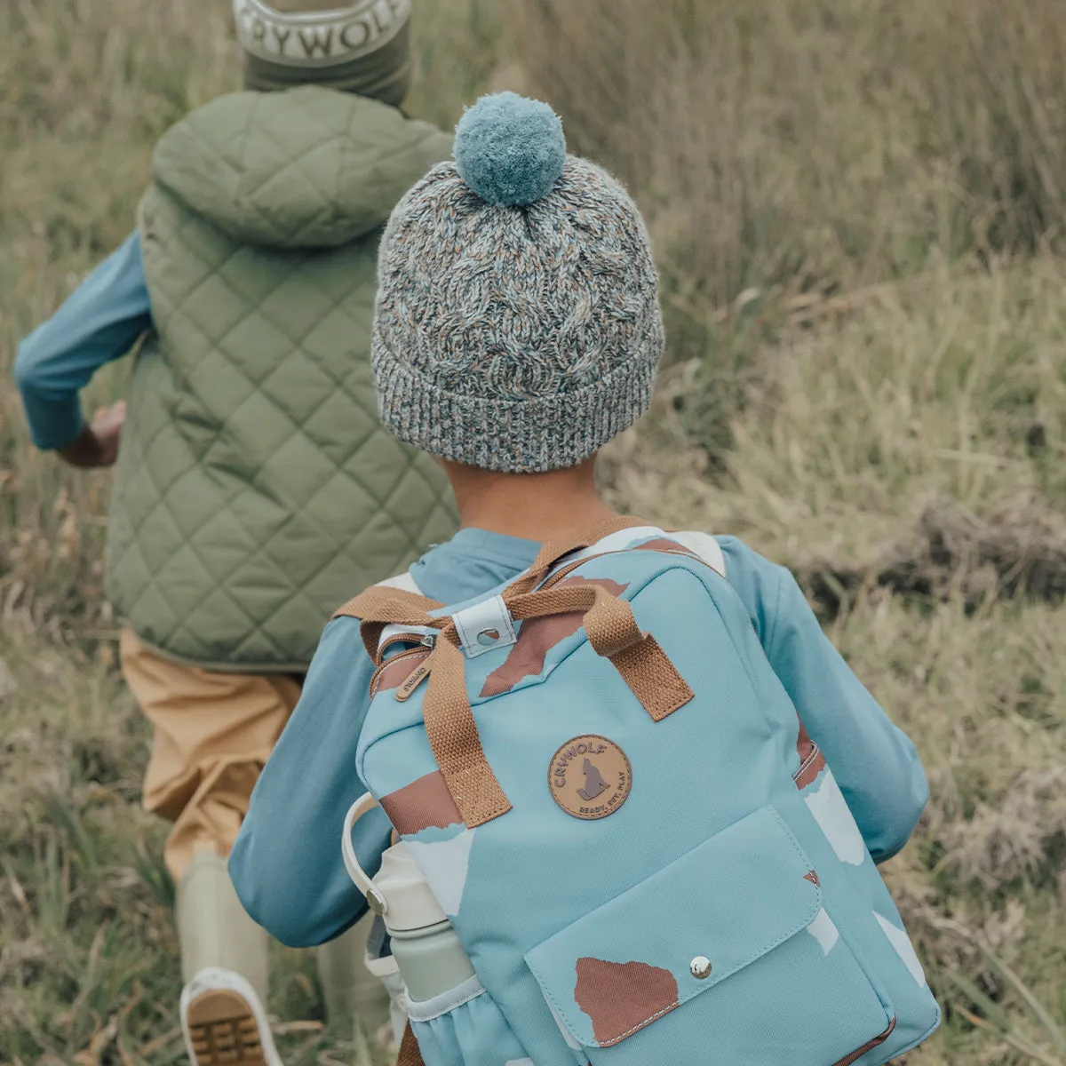 Crywolf Pom Pom Beanie - Blue Speckle