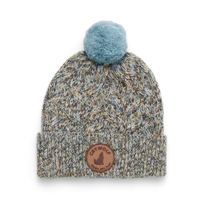 Crywolf Pom Pom Beanie - Blue Speckle
