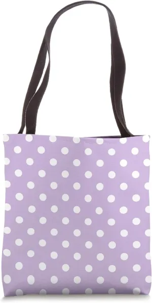 Cute Pastel Purple White Polka Dot Pattern Minimalist Tote Bag