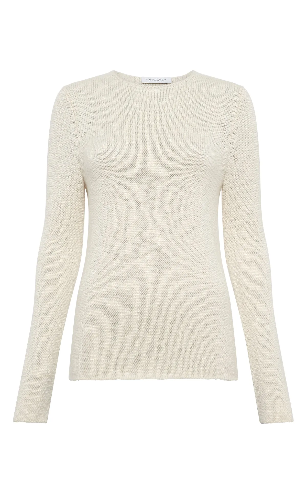 Deva Knit Sweater in Ivory Cashmere
