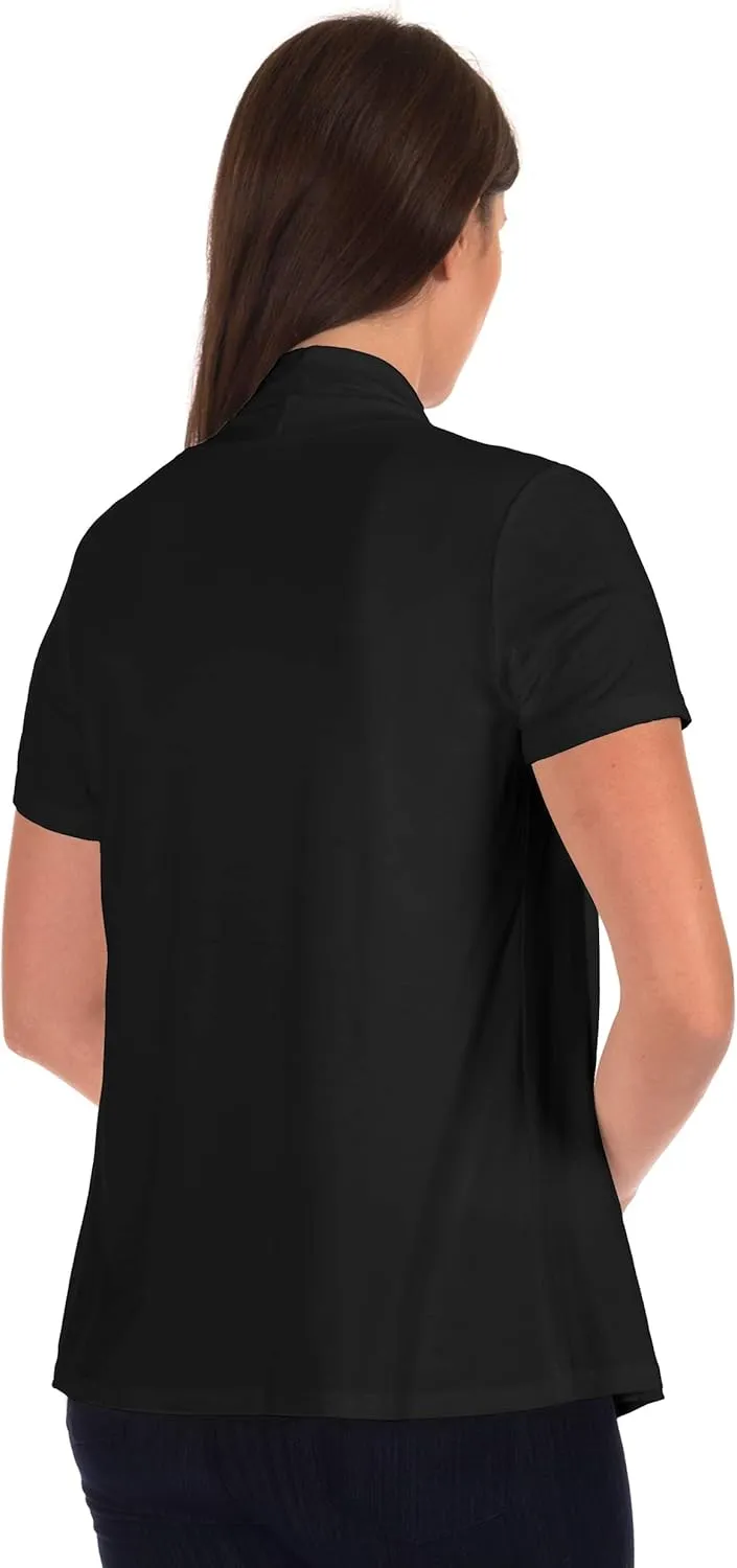 DFF Shop Women's Lightweight Open Drape Short Sleeve Cardigan (Size: S - 5X)