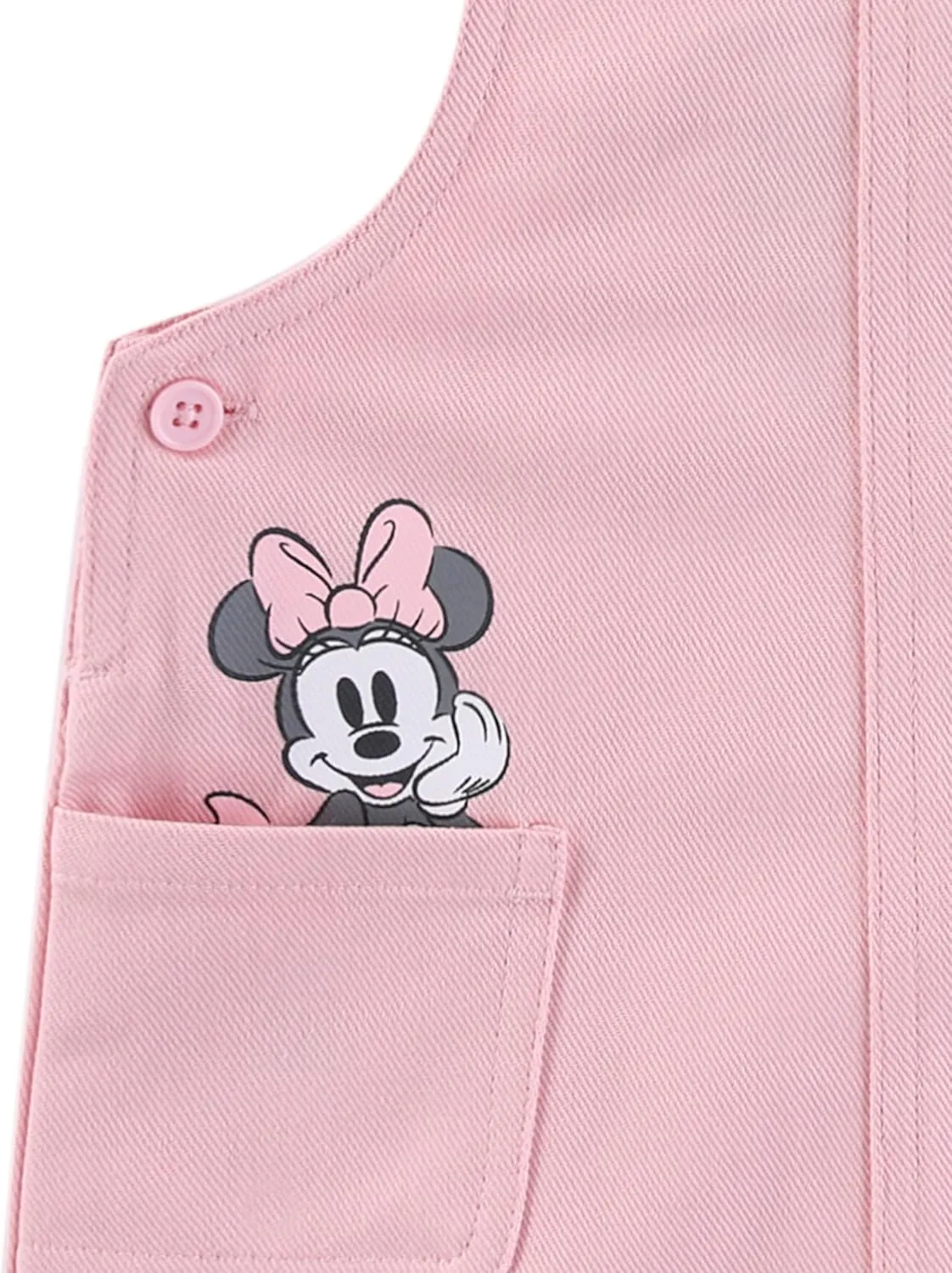 Disney Minnie Mouse Baby Girls Twill Jumper Dress and Jersey Top for Infants