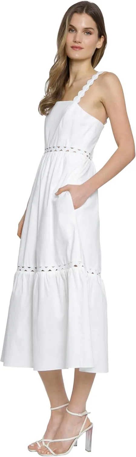 Donna Morgan Women's Tiered Maxi W/Trim Straps