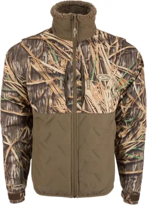 Drake Waterfowl Men's LST Guardian Flex Double Down Eqwader Full Zip Insulated Waterproof Windproof Hunting Jacket