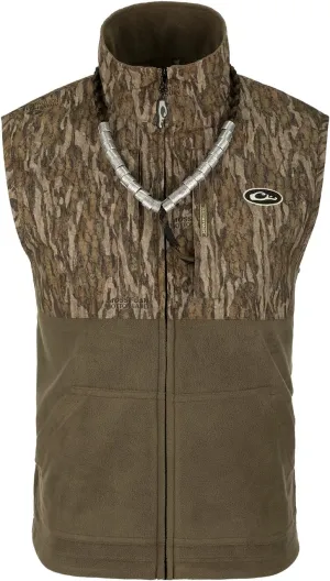 Drake Waterfowl Men's MST Eqwader Insulated Fleece-Lined Waterproof Windproof Breathable Adjustable Outdoor Hunting Zip Vest
