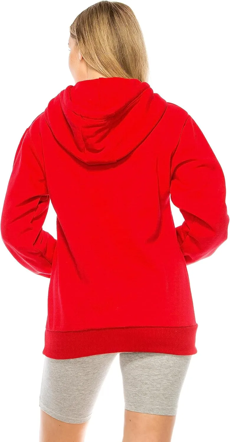Eevee Women's Oversized Hoodie Pullover - Medium Weight Fleece Warm Loose Fit Casual Long Sleeve Hooded Sweatshirts Top