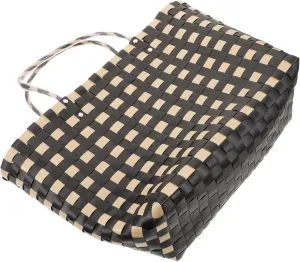 Elegant Handmade Basket Bag Large Capacity Straw Shopping Tote Comfort Handle