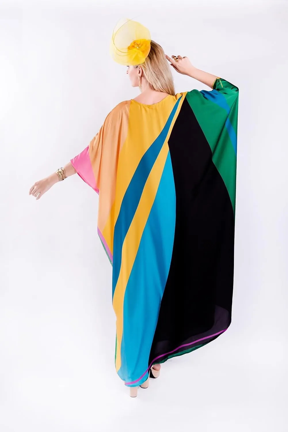Elegant Satin Silk Kaftan for Women - Luxurious Loungewear for Comfort and Style