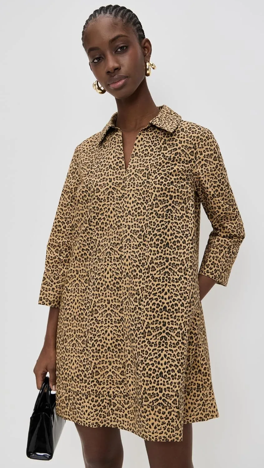 English Factory Women's Leopard Collar Mini Dress