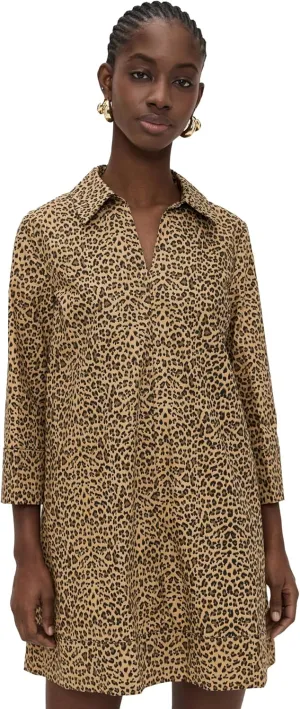 English Factory Women's Leopard Collar Mini Dress