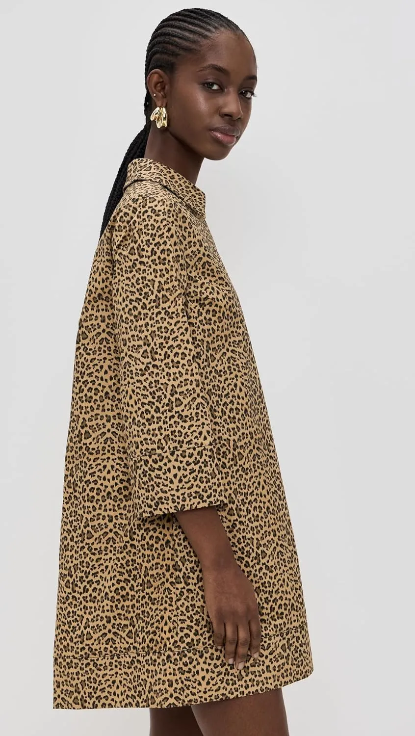 English Factory Women's Leopard Collar Mini Dress