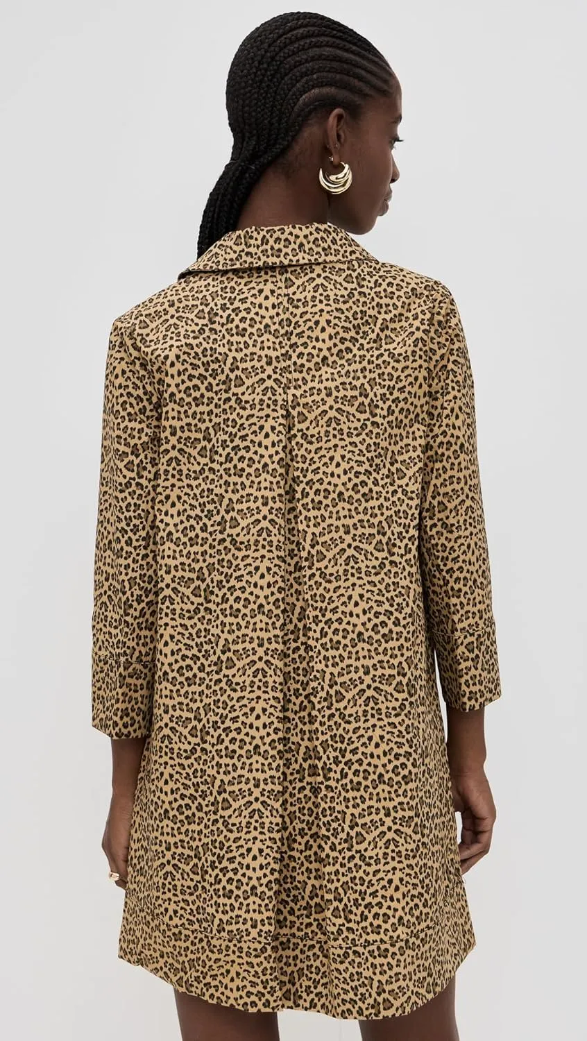 English Factory Women's Leopard Collar Mini Dress