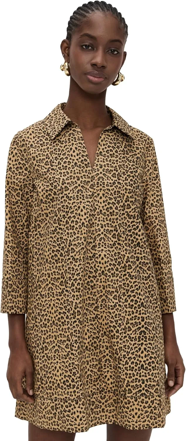 English Factory Women's Leopard Collar Mini Dress